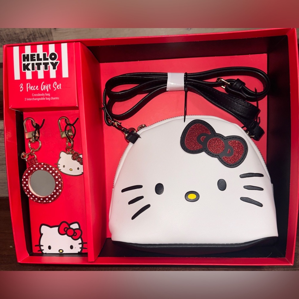 ✅ Super Cute 🥰 Hello Kitty 3 Piece Gift Set, includes Crossbody Bag 2 Bag Ch…